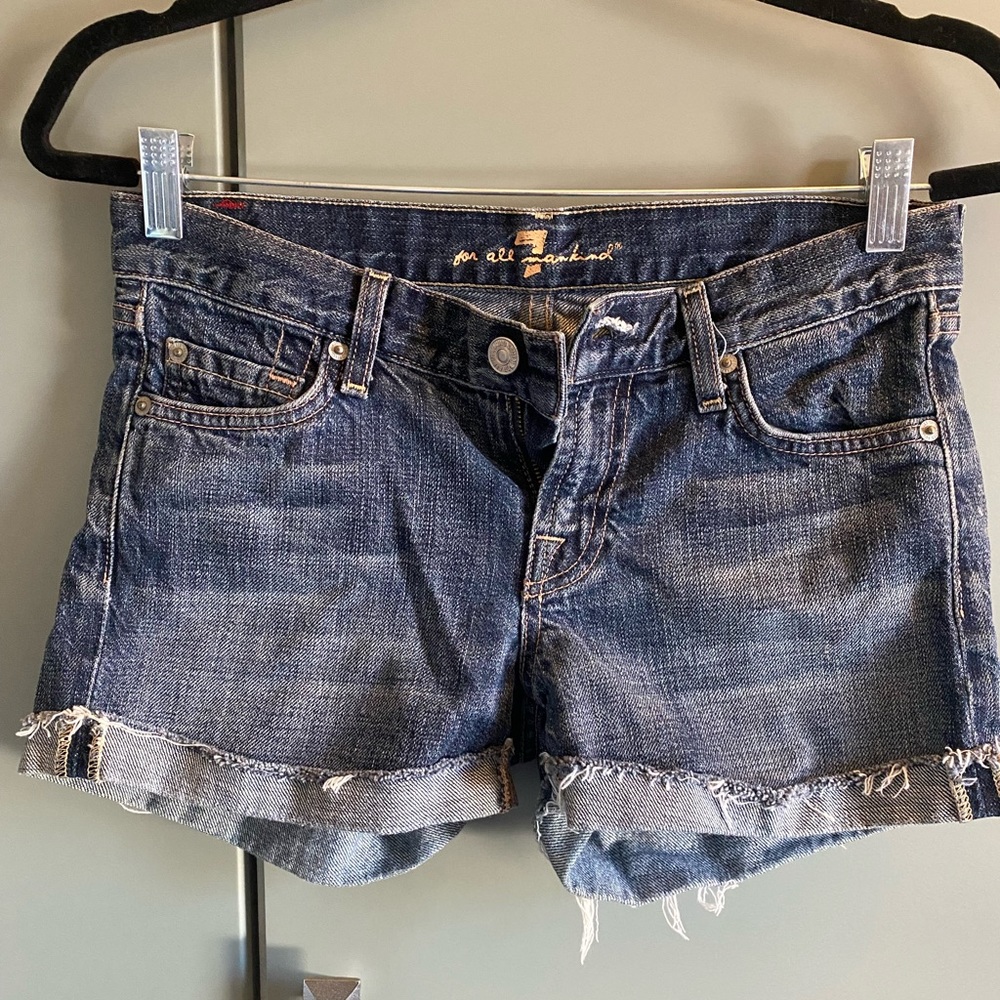 7 for all mankind Denim cutoff shorts size 26